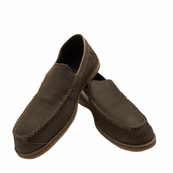 Timberland Brown Leather Ortholite Slip On Loafers - Picture 2 of 11